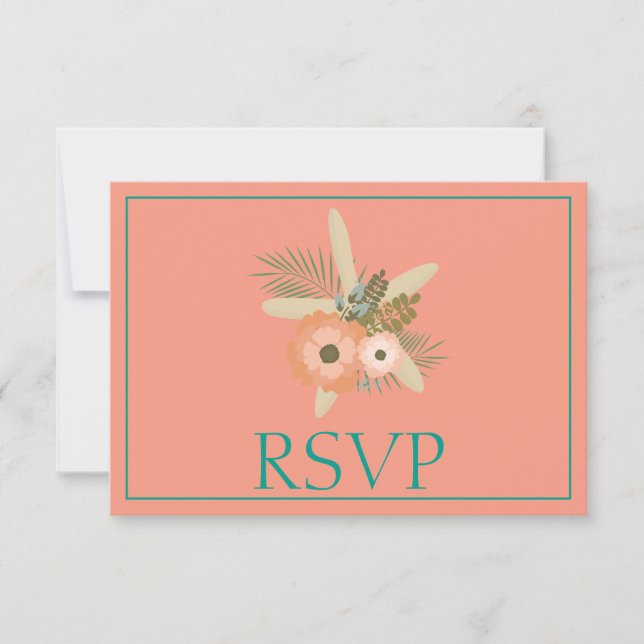 Lovely Starfish Beach RSVP Card (Front)