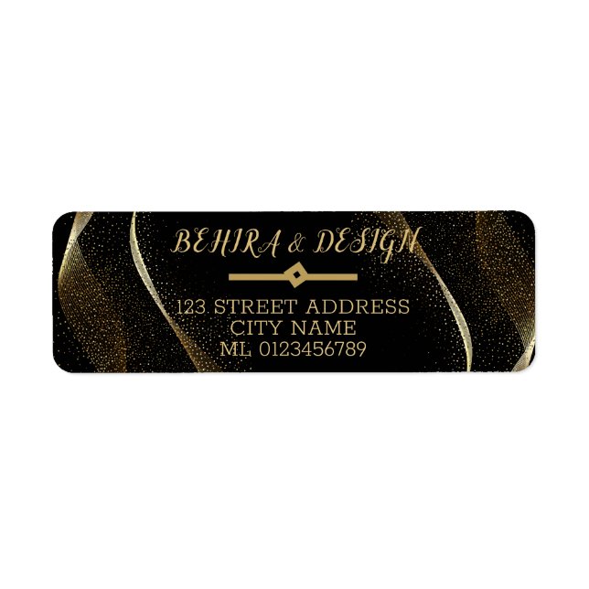 Lovely, stylish black gold fresh design (Front)