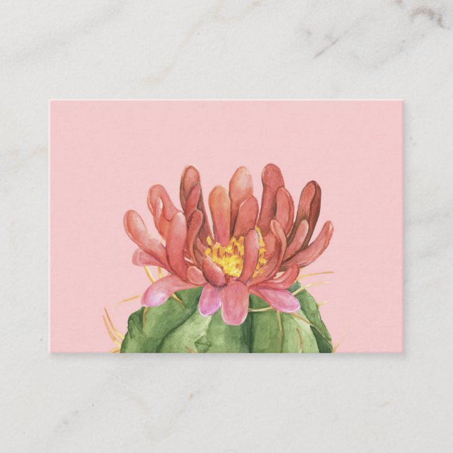 Lovely Succulent Flower Business Card (Front)