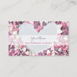 Lovely sugar hearts for pastry shops bakery busine business card