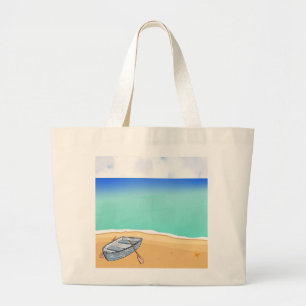 Lovely summer adventure the sea  is waiting  large tote bag