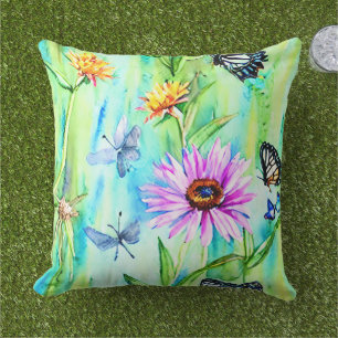 Lovely summer bright garden Hand kraft Greenery Cushion
