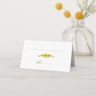 Lovely Sunflower Wedding Place Card