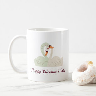 Lovely Swan Couple Valentine Coffee Mug