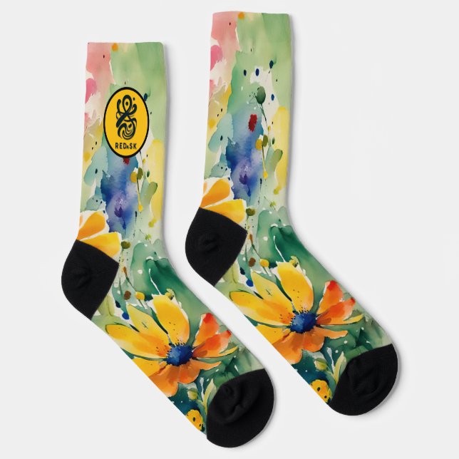 Lovely Sweety Flowers and Roses Socks (Right)