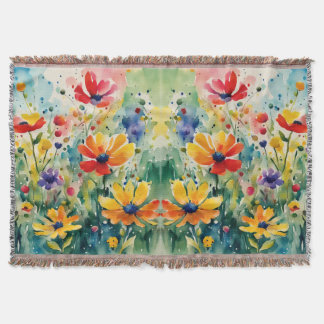 Lovely Sweety Flowers and Roses Throw Blanket