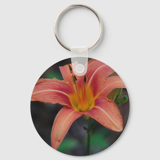 Lovely Tawny Daylily Apparel and Gifts Key Ring (Front)