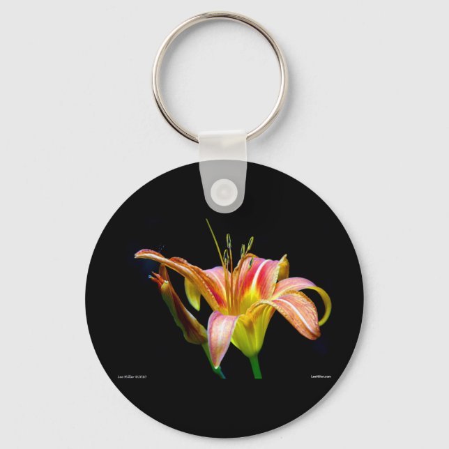 Lovely Tawny Daylily II Apparel and Gifts Key Ring (Front)