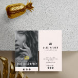 lovely text modern photographer Business Card<br><div class="desc">modern design text overlay with a lovely photo. You can customise the text and other features including the shape and size.</div>