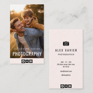 lovely text modern photographer Business Card