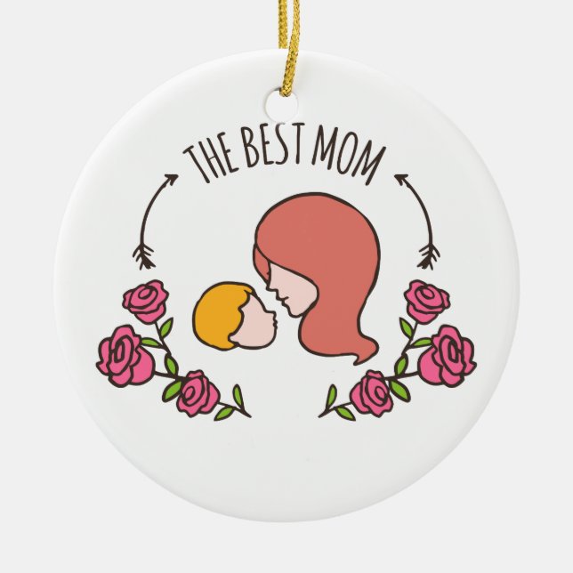 Lovely The Best Mum Mother's Day | Ornament (Front)