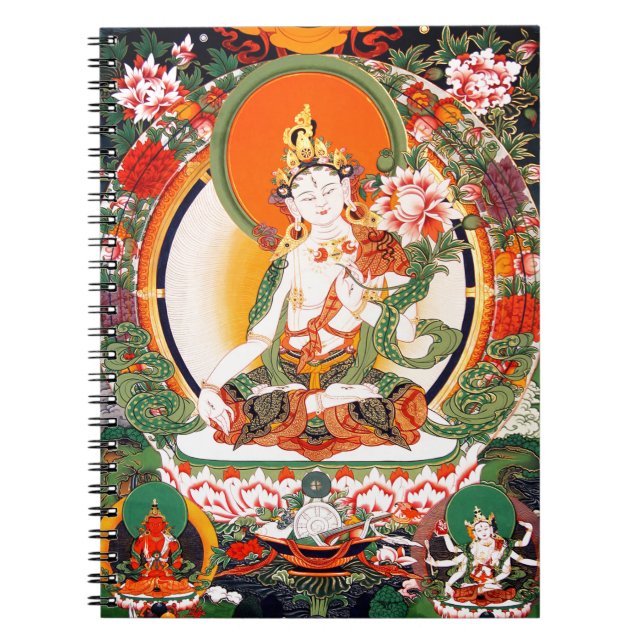 Lovely Tibetan Buddhist Art Spiral Notebook (Front)