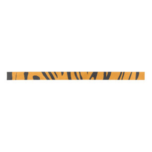 Lovely tiger print orange and black satin ribbon