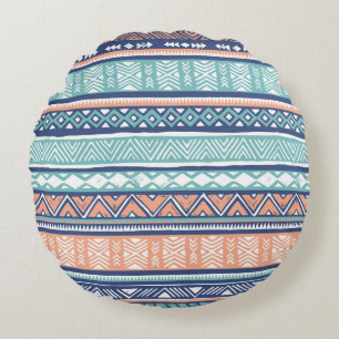 Lovely tribal ethnic. Vintage aztec hand drawn ill Round Cushion