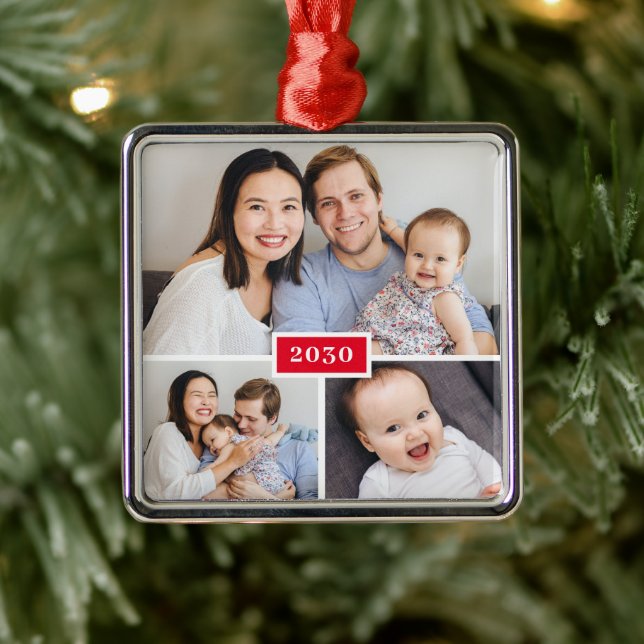 Lovely Trio EDITABLE COLOR Personalised Ornament (Tree)