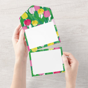 Lovely tulips. all in one invitation