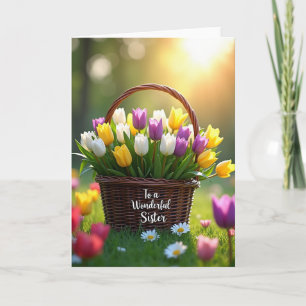 Lovely Tulips Sister Card