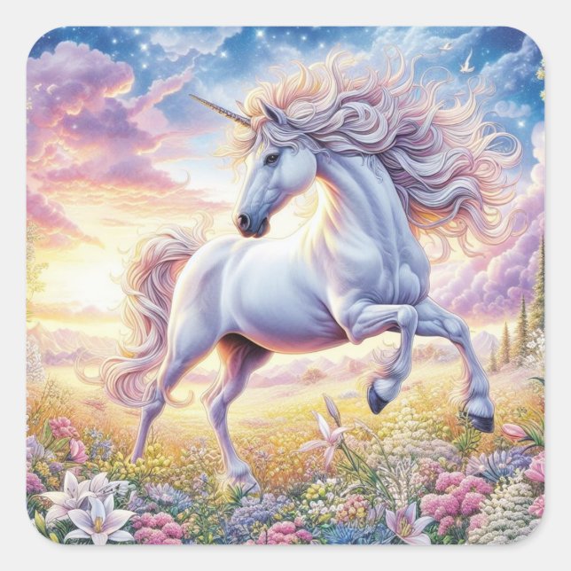 Lovely Unicorn Sticker (Front)