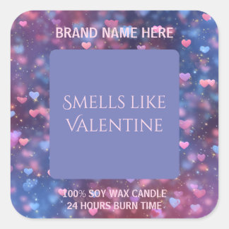 Lovely Valentine Candle Label Editable Design