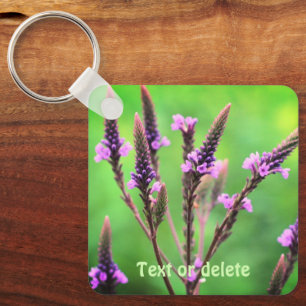 Lovely Vervain Wildflower Personalised  Key Ring