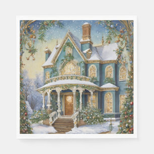 Lovely Victorian Christmas Napkin