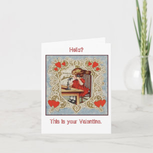 Lovely vintage lace Valentine for your loved one! Holiday Card