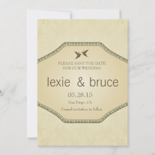 Lovely Vintage save the date cards