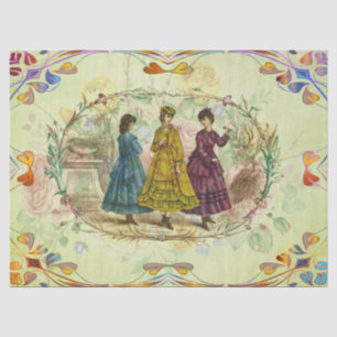 Lovely Vintage Victorian for decoupage Tissue Paper