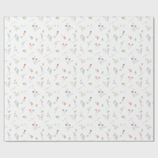 Lovely Watercolor Flower Wrapping Paper