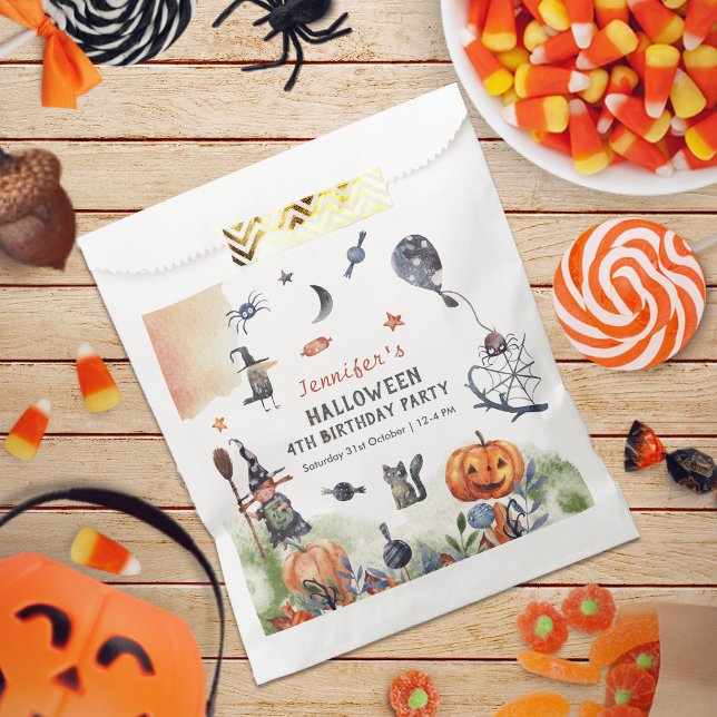 Lovely Watercolor Kids Birthday Halloween Favour Bags (Creator Uploaded)