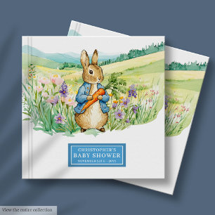 Lovely Watercolor Rabbit Baby Shower Guest Book