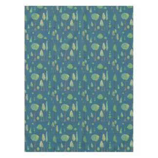 Lovely Watercolor Trees Tablecloth