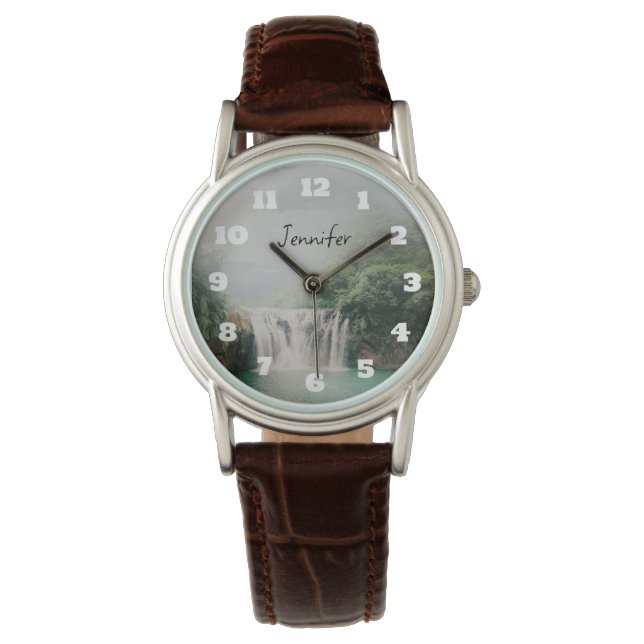 Lovely Waterfall in a Mountain Forest Watch (Front)