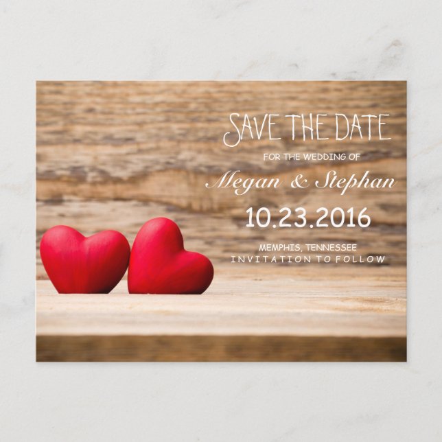 Lovely Wedding Save The Date Postcard (Front)