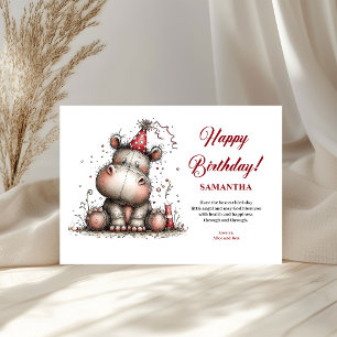 Lovely whimsical animals birthday akids greeting