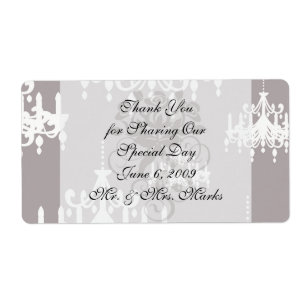 lovely white chandelier damask on grey silver