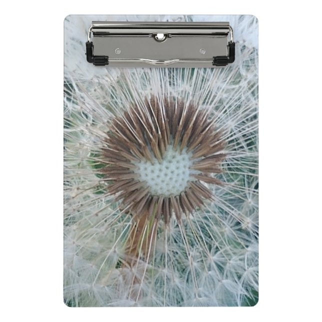 Lovely White Dandelion Mini Clipboard (Front)
