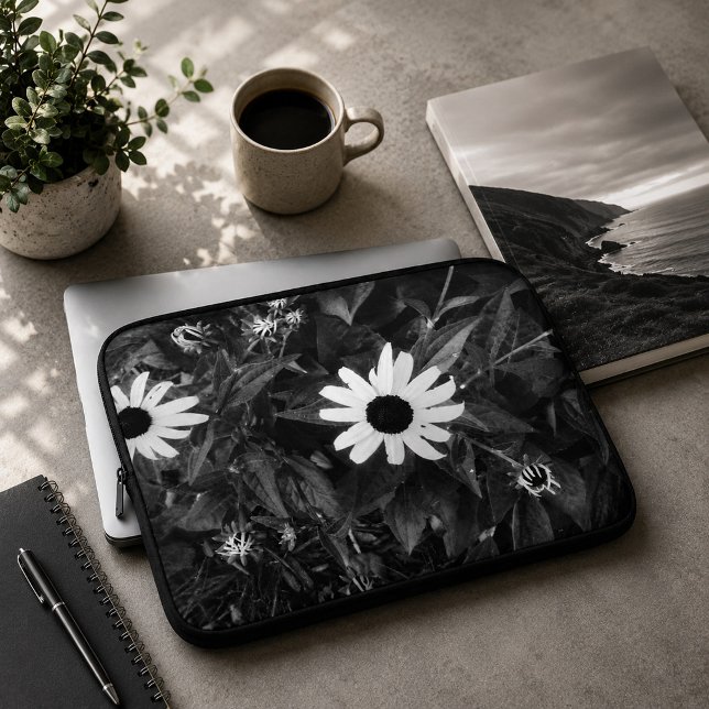 Lovely White Flower Laptop Sleeve (Creator Uploaded)