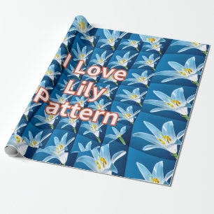 Lovely White Lily Pattern Wrapping Paper