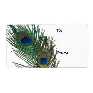 Lovely White Peacock Gift Tag