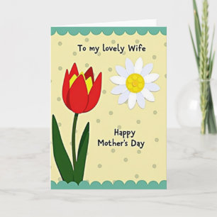 Lovely Wife Mothers Day Art Card
