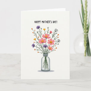 Lovely Wildflower Mothers Card
