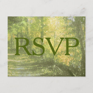 Lovely Wooded Path RSVP Enclosure Card