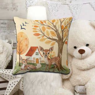 Lovely Woodland Deer Countryside Home Cushion