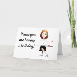 ***LOVELY WORKING LADY CELEBRATE YOUR BIRTHDAY*** CARD
