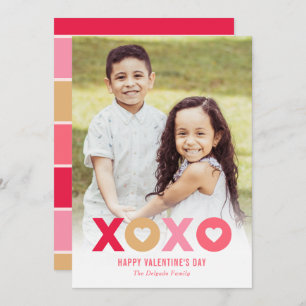 Lovely XOXO Editable Colour Valentine's Day Card