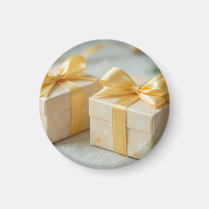 lovely yellow gift box magnet