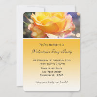 Lovely yellow rose flower Valentine's Day party