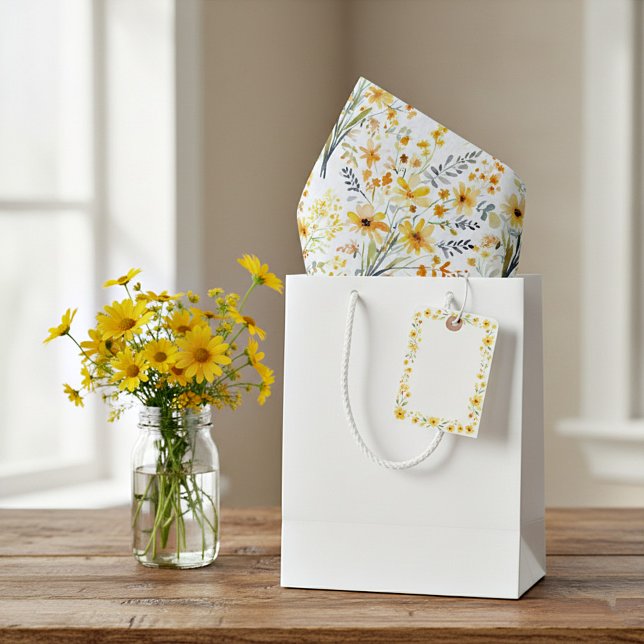 Lovely yellow spring wildflowers tissue paper (Creator Uploaded)