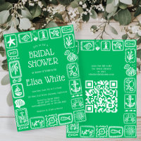 LoveNotes from Sea Modern CUSTOM QR  Bridal Shower